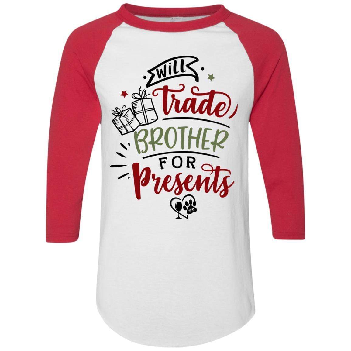 T-Shirts White/Red / S WineyBitches.Co Colorblock Raglan Jersey WineyBitchesCo
