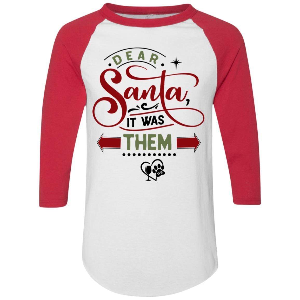 T-Shirts White/Red / S WineyBitches.Co Colorblock Raglan Jersey WineyBitchesCo