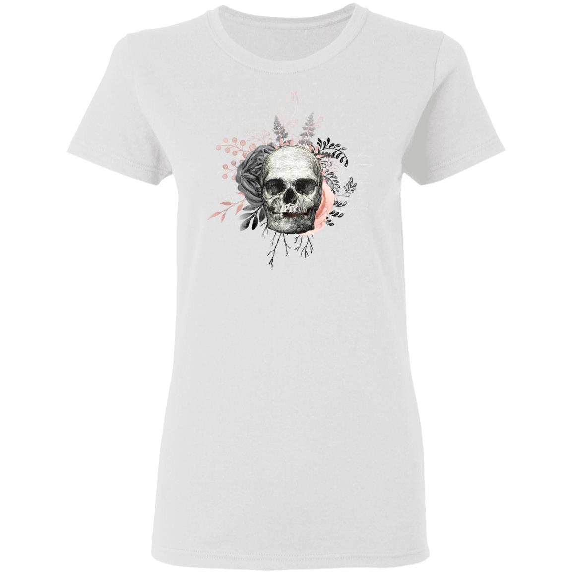 T-Shirts White / S Winey Bitches Co Skull Design # 3 Ladies' 5.3 oz. T-Shirt WineyBitchesCo