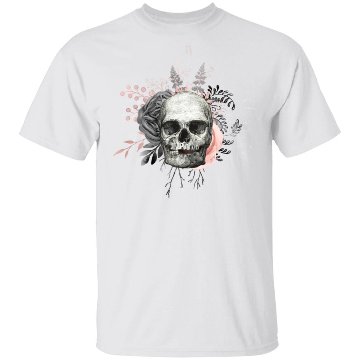 T-Shirts White / S Winey Bitches Co Skull Design #4 5.3 oz. T-Shirt WineyBitchesCo