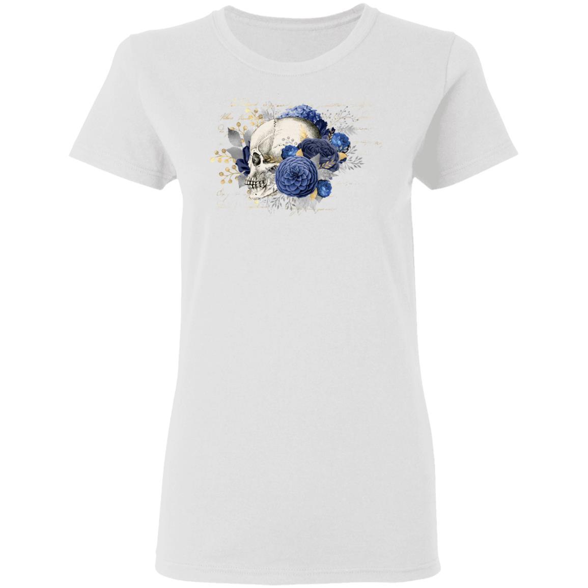 T-Shirts White / S Winey Bitches Co Skull Design #4 Ladies' 5.3 oz. T-Shirt WineyBitchesCo