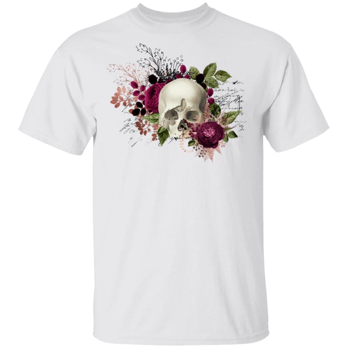 T-Shirts White / S Winey Bitches Co Skull Design #6 5.3 oz. T-Shirt WineyBitchesCo
