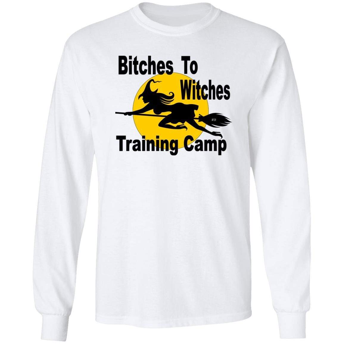 T-Shirts White / S WineyBitches.Co "Bitches To Witches Training Camp" LS Ultra Cotton T-Shirt WineyBitchesCo
