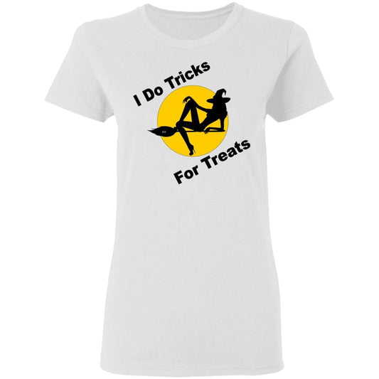 T-Shirts White / S WineyBitches.Co "I Do Tricks For Treats" Halloween Ladies' 5.3 oz. T-Shirt WineyBitchesCo