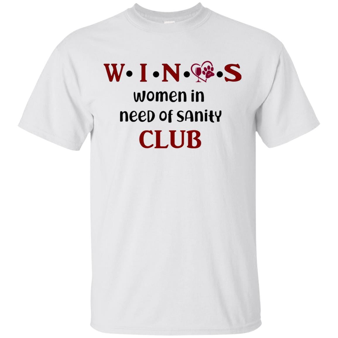 T-Shirts White / S WineyBitches.Co WINOS Club Ultra Cotton T-Shirt (Burg Lettering) WineyBitchesCo