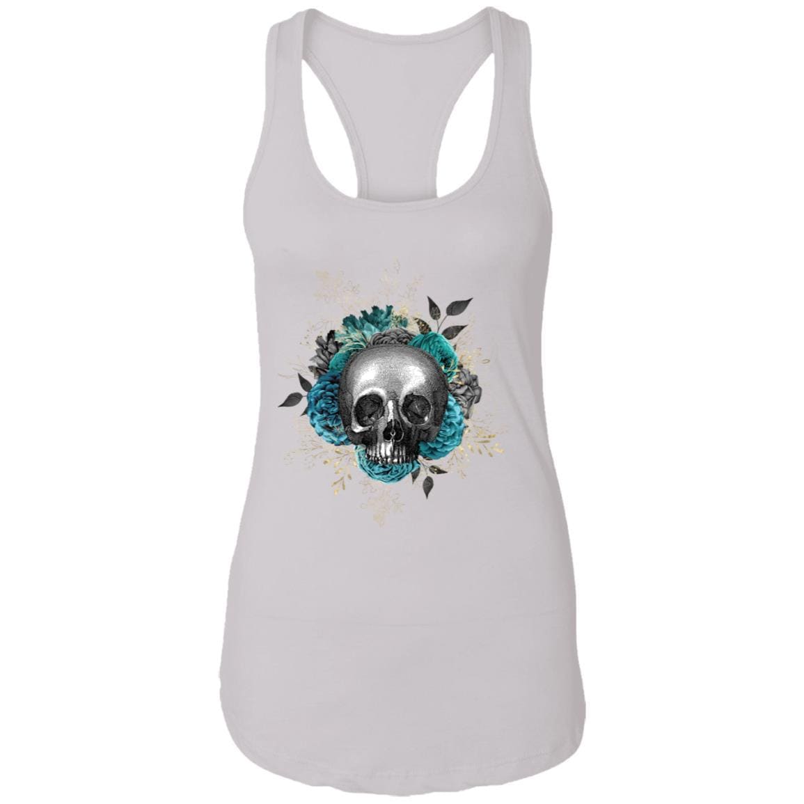 T-Shirts White / X-Small Winey Bitches Co Skull Design #3 Ladies Ideal Racerback Tank WineyBitchesCo