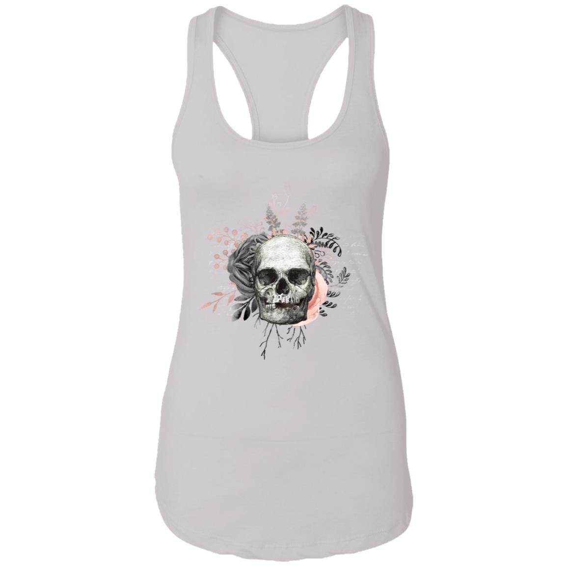 T-Shirts White / X-Small Winey Bitches Co Skull Design #4 Ladies Ideal Racerback Tank WineyBitchesCo