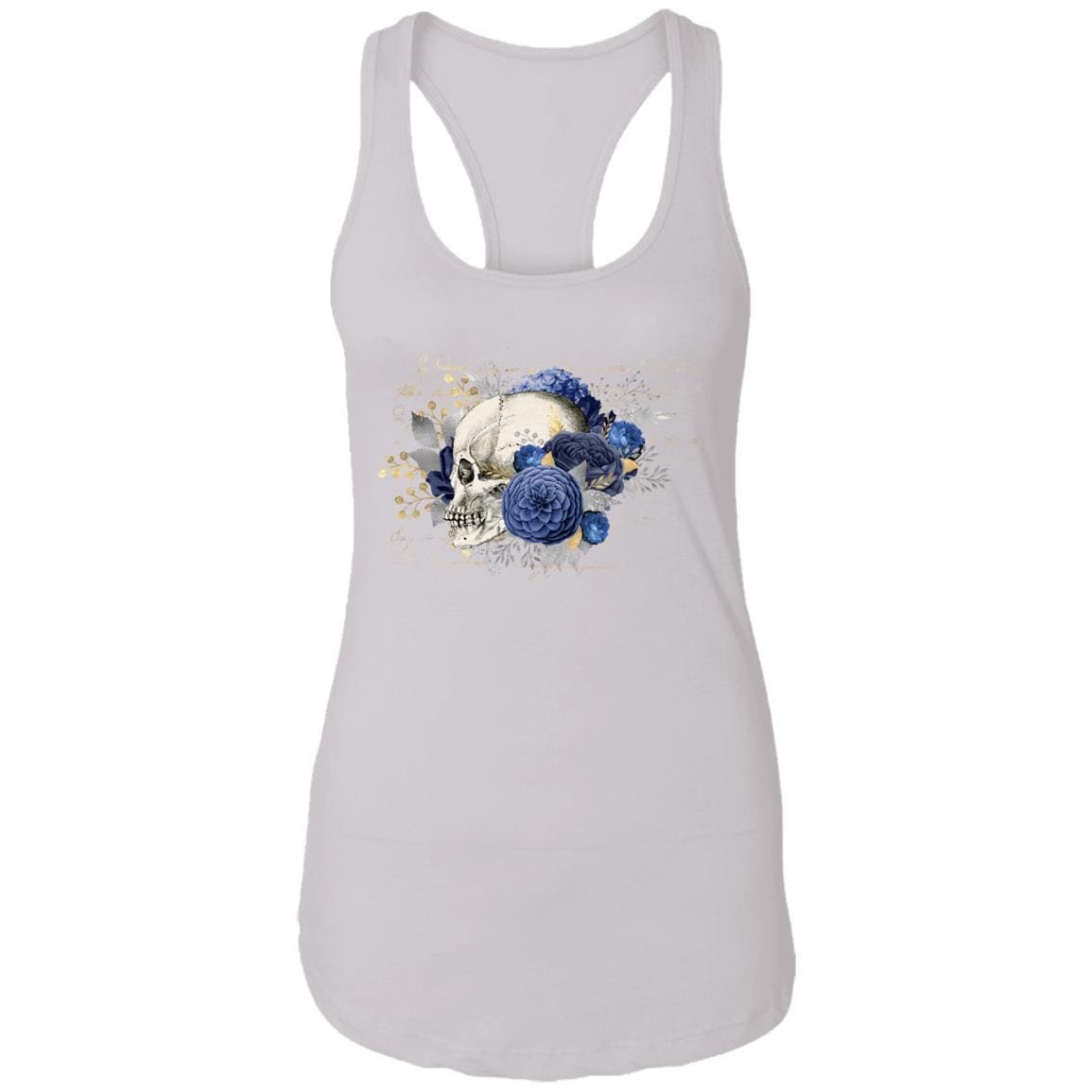 T-Shirts White / X-Small Winey Bitches Co Skull Design #5 Ladies Ideal Racerback Tank WineyBitchesCo