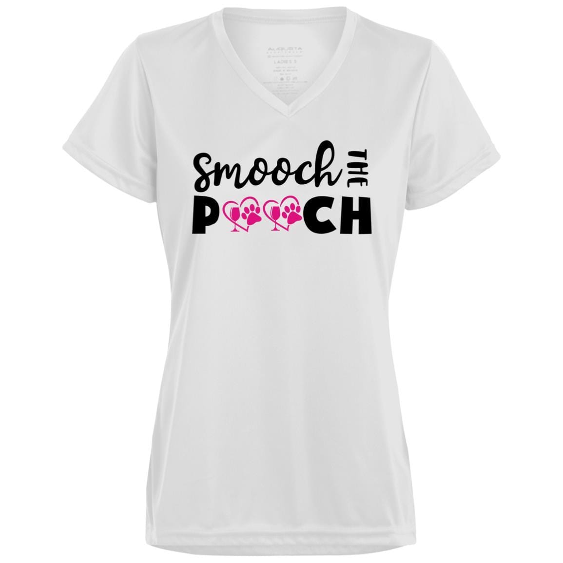 T-Shirts White / X-Small Winey Bitches Co "Smooch The Pooch" Ladies' Wicking T-Shirt WineyBitchesCo