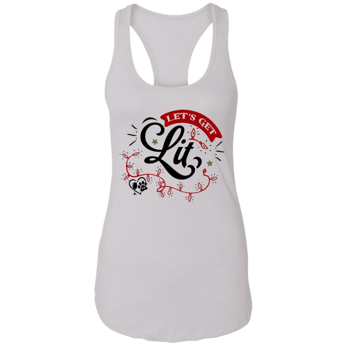 T-Shirts White / X-Small WineyBitches.Co "Let's Get Lit" Ladies Ideal Racerback Tank WineyBitchesCo