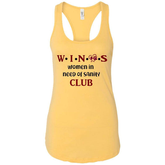Tank Top Banana Cream / X-Small WineyBitches.Co WINOS Club Ladies Ideal Racerback Tank Top (Burg Lettering) WineyBitchesCo