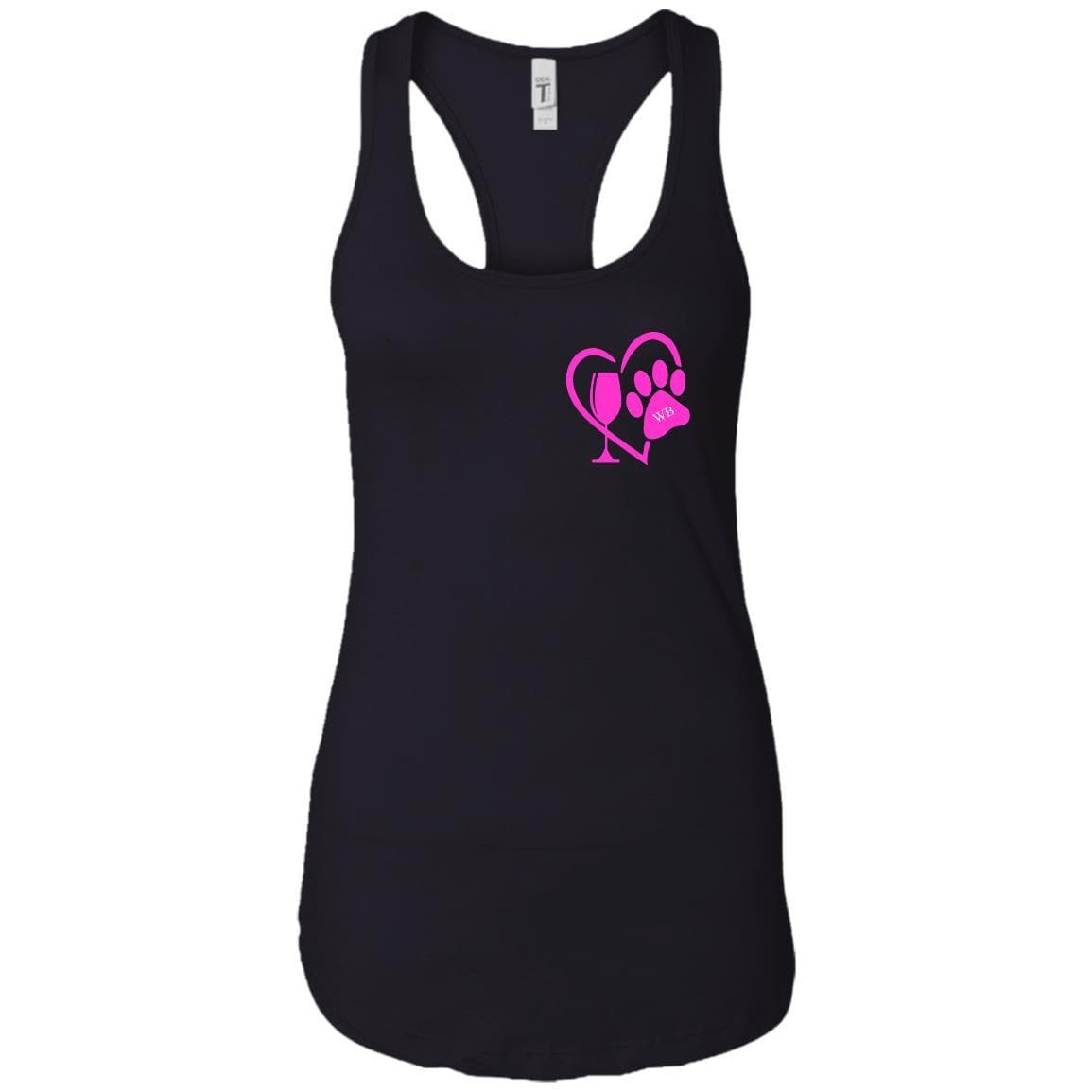 Tank Top Black / X-Small WineyBitches.co "K9 Confetti" Ideal Racerback Tank Duel Printed. Ladies Ideal Racerback Tank WineyBitchesCo