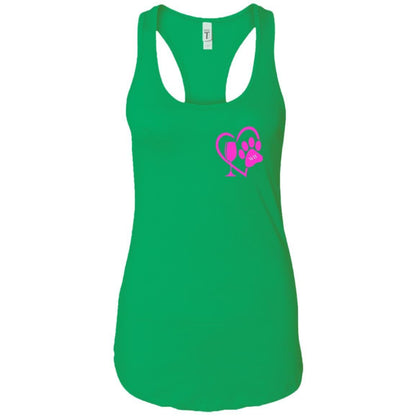 Tank Top Kelly Green / X-Small WineyBitches.co "K9 Confetti" Ideal Racerback Tank Duel Printed. Ladies Ideal Racerback Tank WineyBitchesCo