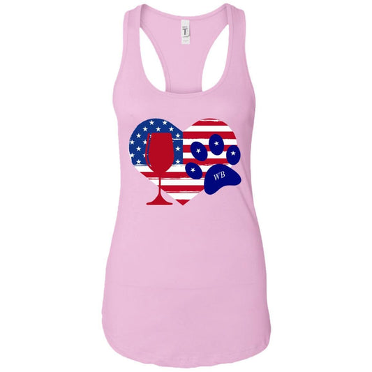Tank Top Lilac / X-Small WineyBitches.Co American Wine Paw Heart Ladies Ideal Racerback Tank WineyBitchesCo