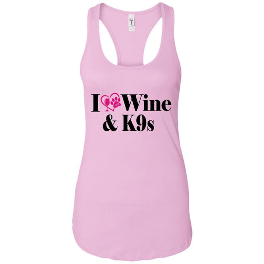 Tank Top Lilac / X-Small WineyBitches.Co "I Love Wine and K9s" Ladies Ideal Racerback Tank WineyBitchesCo