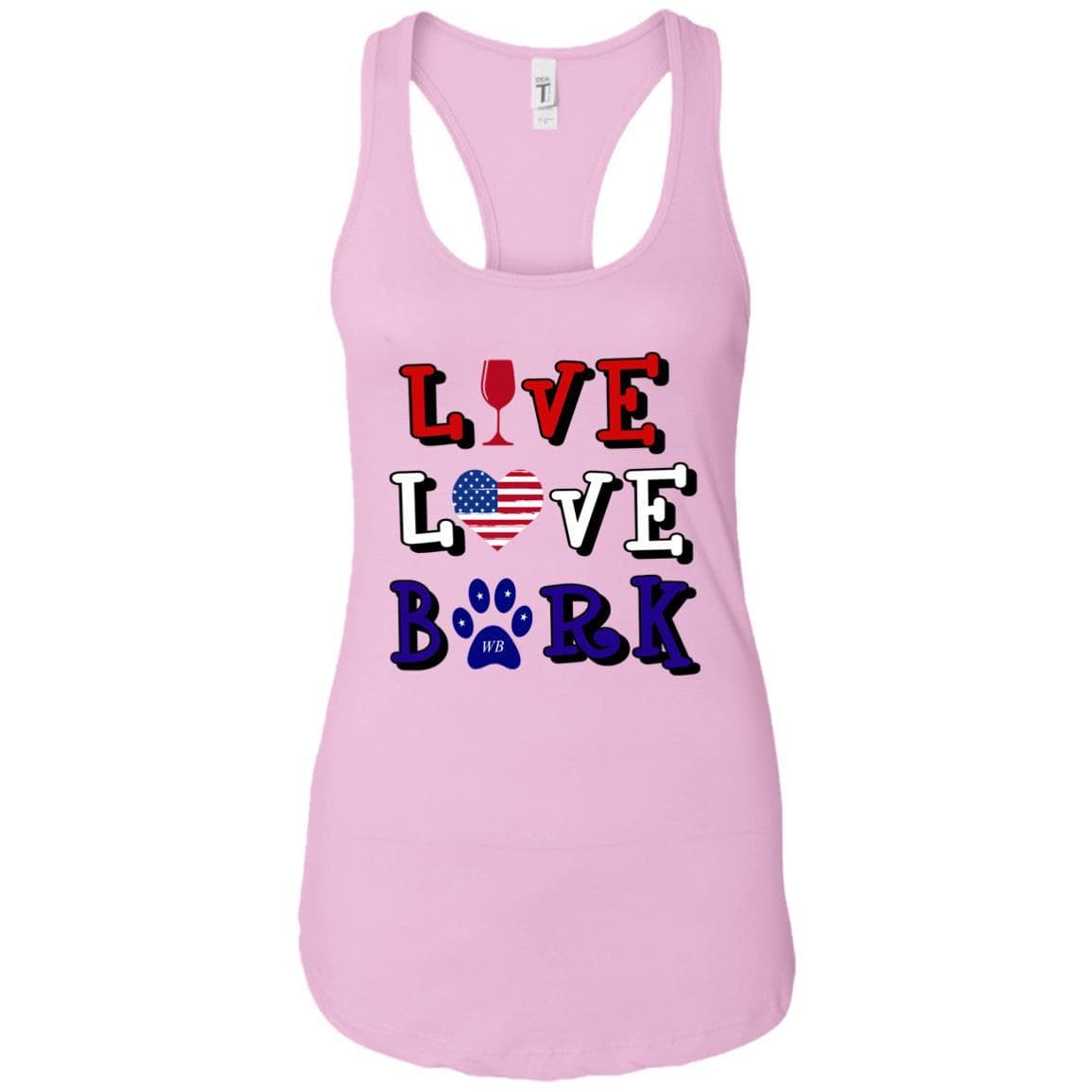 Tank Top Lilac / X-Small WineyBitches.Co "Live Love Bark" RWB Ladies Ideal Racerback Tank WineyBitchesCo