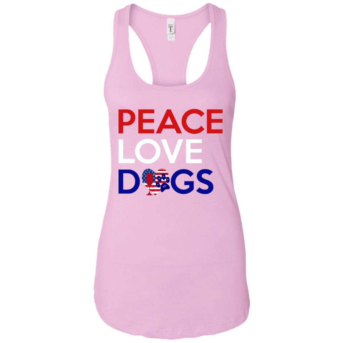 Tank Top Lilac / X-Small WineyBitches.Co Peace Love Dogs Ladies Ideal Racerback Tank WineyBitchesCo