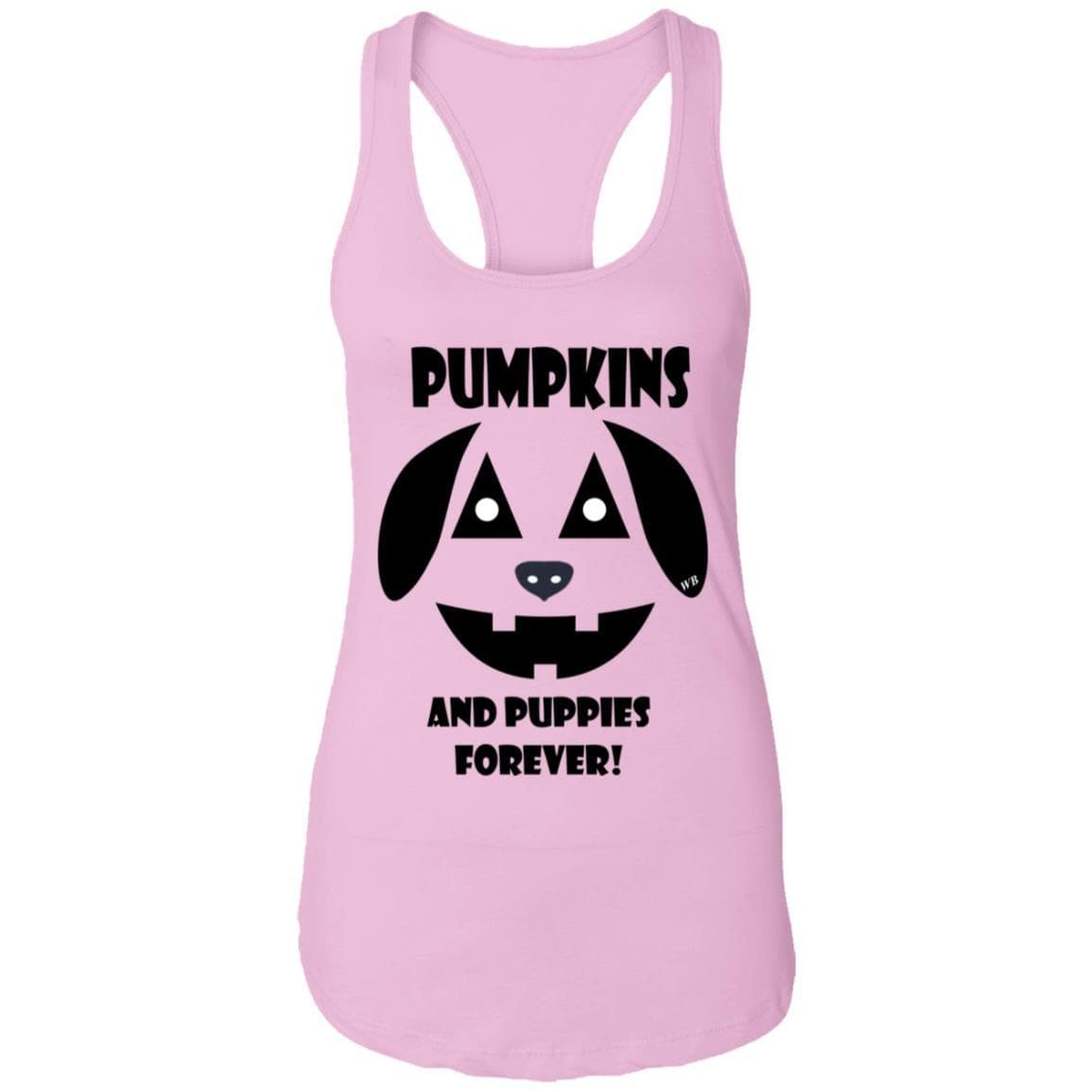 Tank Top Lilac / X-Small WineyBitches.Co "Pumpkins And Puppies Forever" Halloween Ladies Ideal Racerback Tank WineyBitchesCo