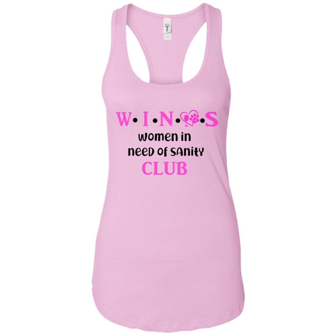 Tank Top Lilac / X-Small WineyBitches.Co WINOS Club Ladies Ideal Racerback Tank Top (Pink Lettering) WineyBitchesCo