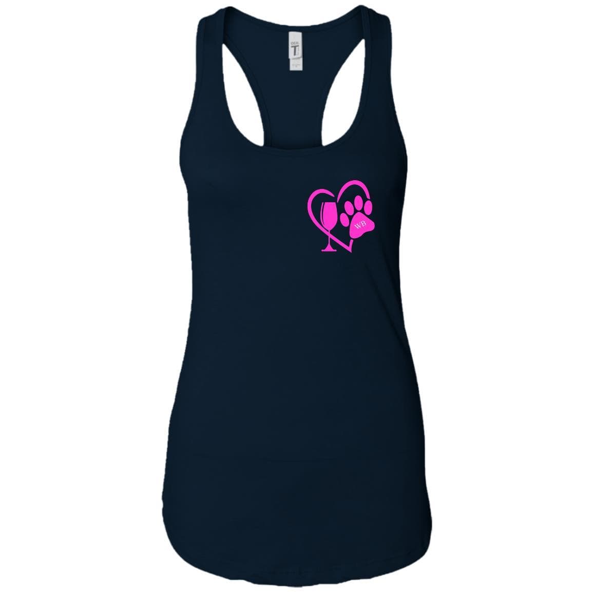 Tank Top Midnight Navy / X-Small WineyBitches.co "K9 Confetti" Ideal Racerback Tank Duel Printed. Ladies Ideal Racerback Tank WineyBitchesCo