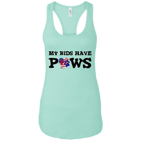 Tank Top Mint / X-Small WineyBitches.Co My Kids Have Paws Ladies Ideal Racerback Tank WineyBitchesCo