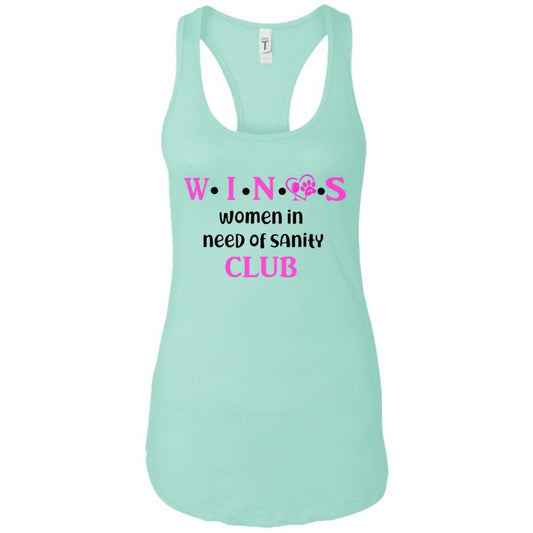 Tank Top Mint / X-Small WineyBitches.Co WINOS Club Ladies Ideal Racerback Tank Top (Pink Lettering) WineyBitchesCo