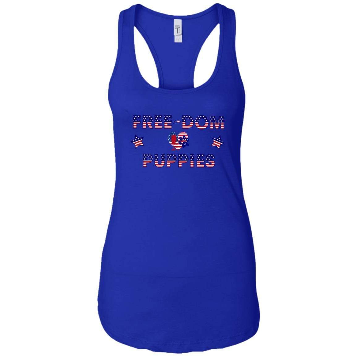 Tank Top Royal / X-Small WineyBitches.Co Free-Dom Puppies Ladies Ideal Racerback Tank WineyBitchesCo