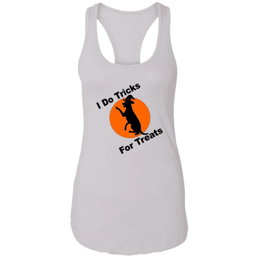 Tank Top White / X-Small WineyBitches.Co "I Do Tricks For Treats" Dog-Ladies Ideal Racerback Tank WineyBitchesCo