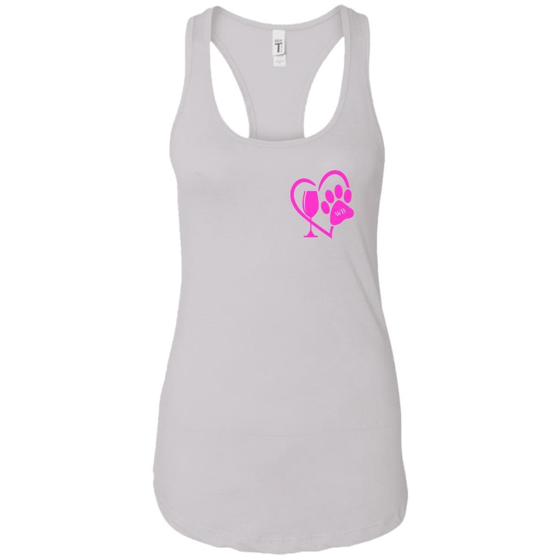Tank Top White / X-Small WineyBitches.co "K9 Confetti" Ideal Racerback Tank Duel Printed. Ladies Ideal Racerback Tank WineyBitchesCo