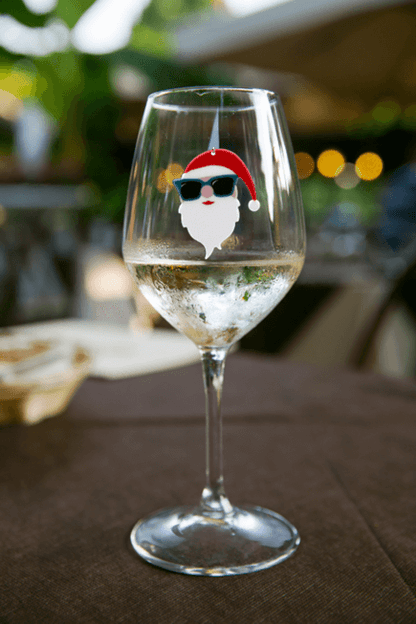 Winey Bitches Co Cool Santa Tipsy Sip! "Magnetic Bling for your Wine Glass"